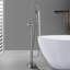 Robinet de baignoire autoportant à poignée simple 44 7/8 po avec douche à main 44-111704771