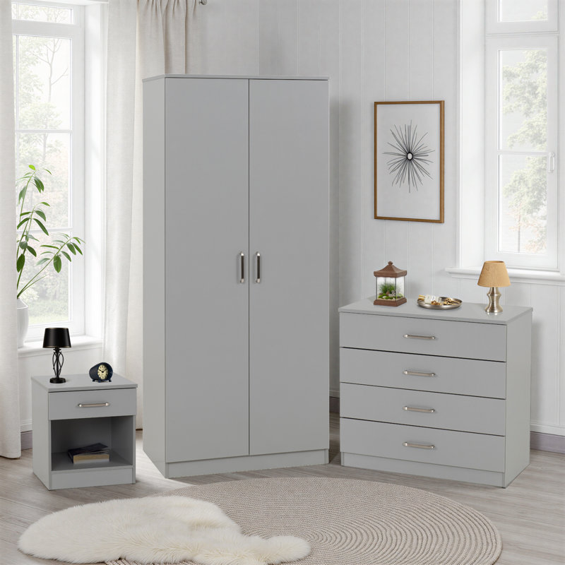 Sumrah Piece Bedroom Set, Light Grey