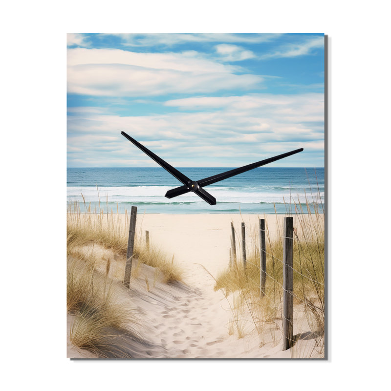 Aniqah - Horloge murale nautique et de plage surdimensionnée, H 40 po x l 30 po x P 1 po