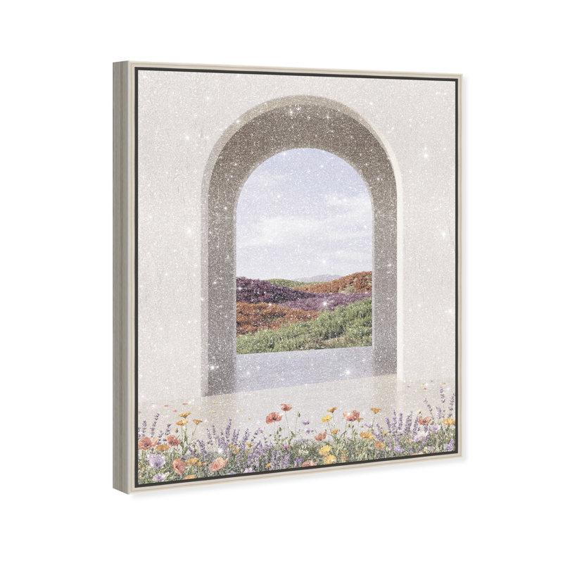 Window To Paradise Print by Oliver Gal, 17"H x 21"W, Silver Floater Frame