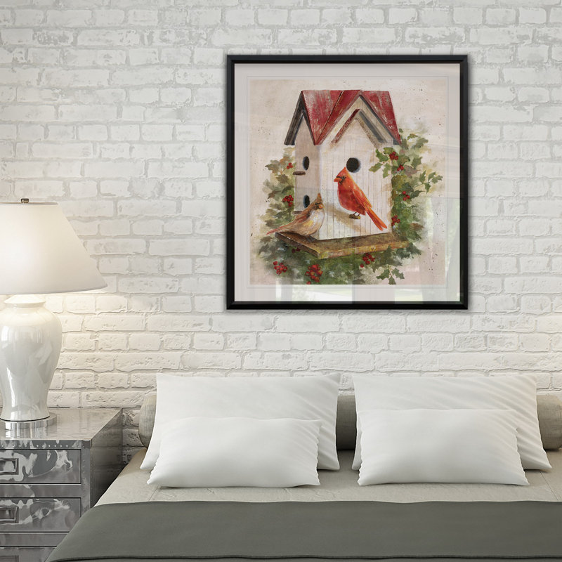 « holly berry nichoir », impression sur toile, H 30,5 po x l 30,5 po x P 1,5 po