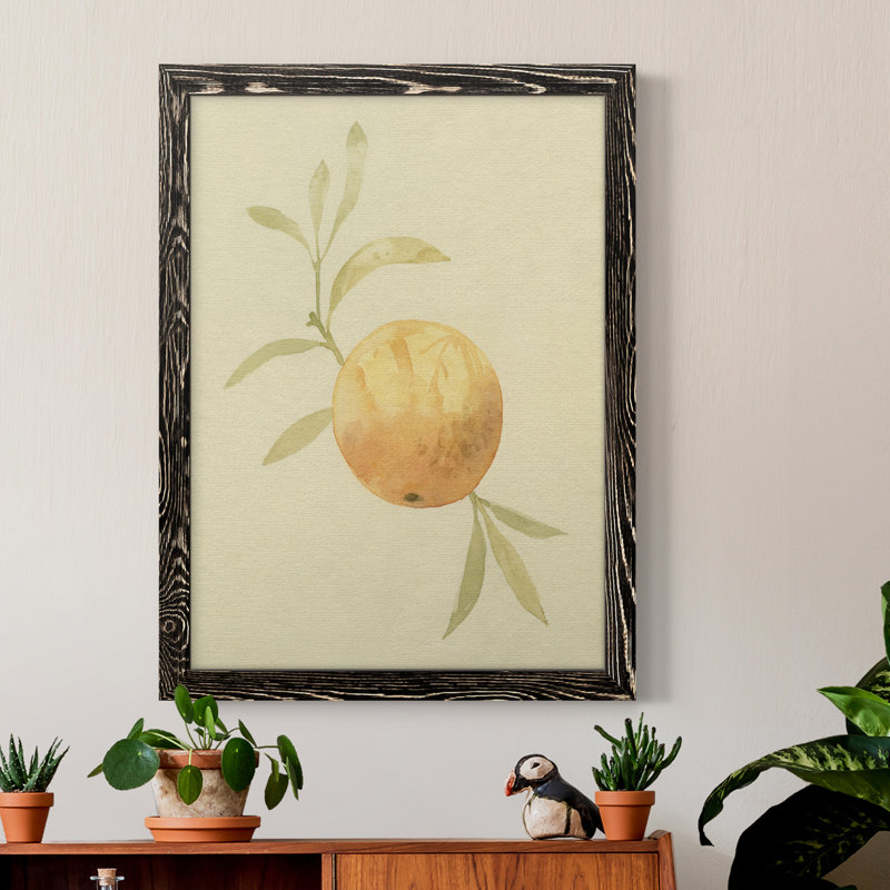 " Dappled Oranges IV " Painting Print, Black Framed, 17" H x 20" W x 1" D