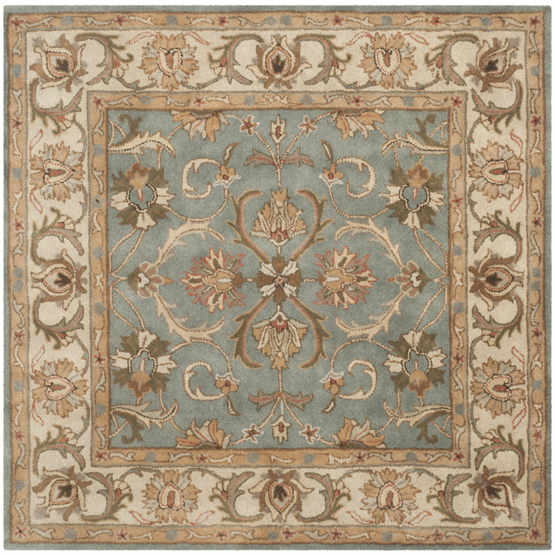 Tapis oriental en laine touffeté à la main Taylor, Carré 6 pi
