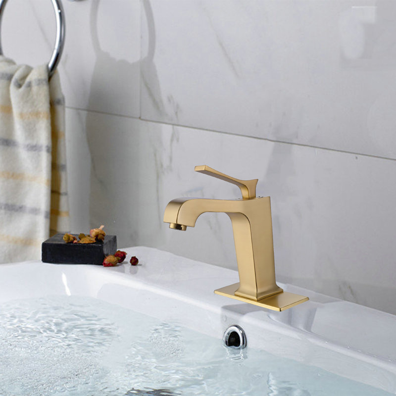 Single-handle Bathroom Faucet, Brushed Gold