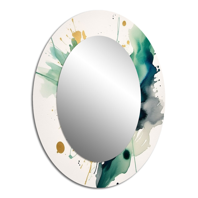 Krysten - Miroir abstrait en métal, 40 po x 30 po