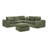 107-inch Boucle L-shaped Sectional Sofa with Moveable Ottoman-2019799386