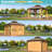 12' X 12' Gazebo Hardtop With Aluminum Frame, Galvanized Steel Double Roof Gazebos With Curtain & Netting