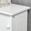Au-dessus de la toilette, armoire de rangement autoportante avec tablettes réglables, support de toilette, économiseur d'espace, blanc