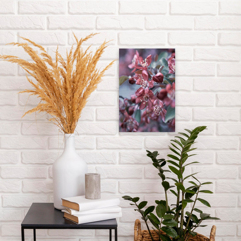 «Dreamy Pink Blossoms Delicate Dreamy Tranquil Nature Spring», art mural, H 18 po x l 12 po