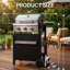 Barbecue au propane à 3 brûleurs, livré avec une housse imperméable, parfait pour les réunions de famille et les amis