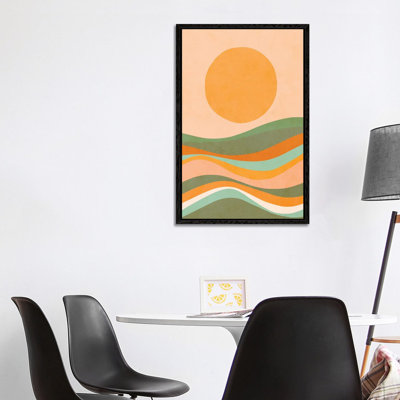 Rainbow Waves Landscape by Dominique Vari - Print on Canvas