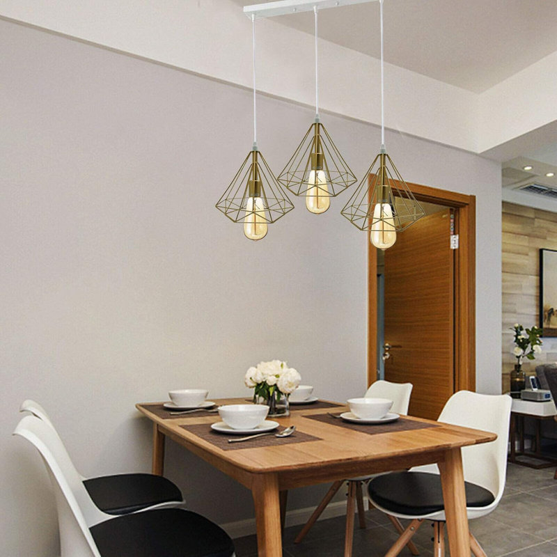 Angilina 3 - Light Gold Caged Pendant
