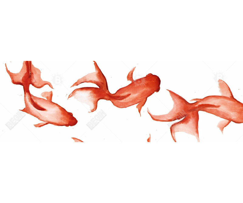 Toile de chambre pour petits poissons rouges | Décoration intérieure, H 49,25 po x l 17,25 po