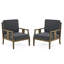 Ensemble de chaises d'extérieur en teck avec coussins Louque-651251286-651570814