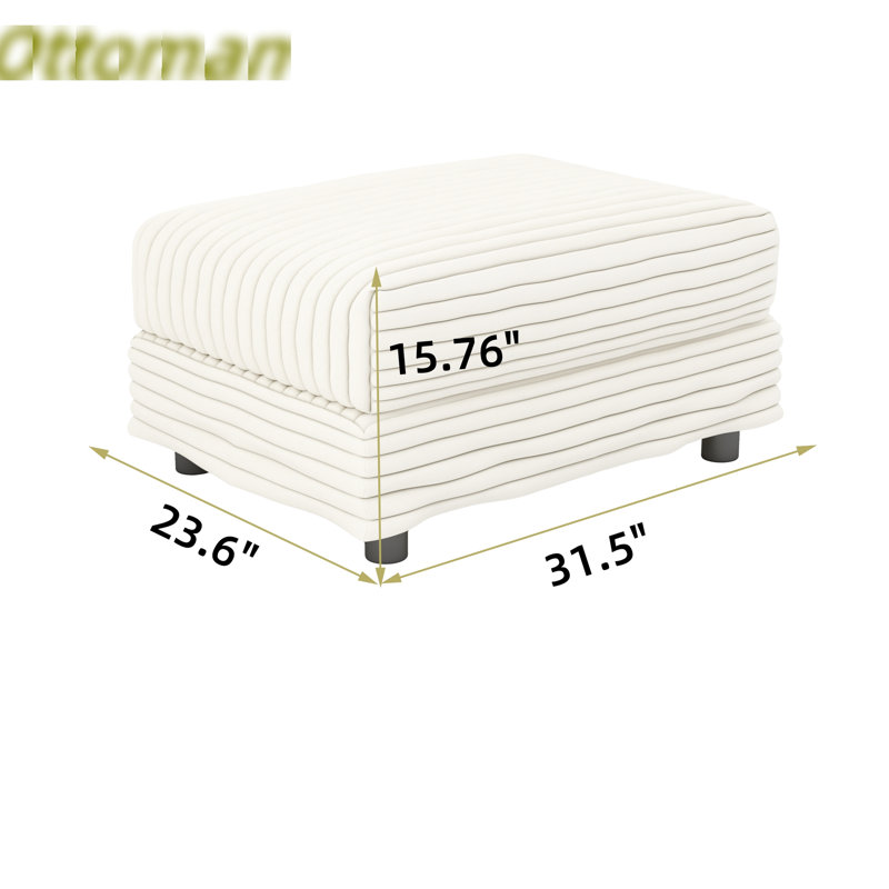 Multi - Purpose Beige Corduroy For Different Layouts, Comfort, Stability, And No Hassle Assembly Functional Combining With 3 Seater Sofas, Comfortable Reliable Structure, Fast