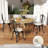 Patio Chair Cushions Set of 4 Round Seat Cushions for Dining Bistro Chairs Machine Washable, 15" x 15" x 3", Cream White-130205279