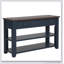 Console en bois de pin massif, table d'appoint moderne avec 3 tiroirs de rangement et 2 tablettes. Facile à assembler-1310753347