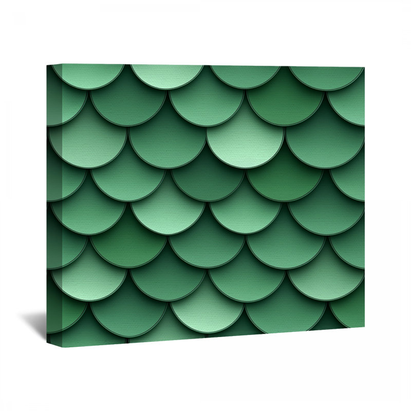 Toile à motif écailles - Décoration murale à motifs, H 12 po x l 18 po