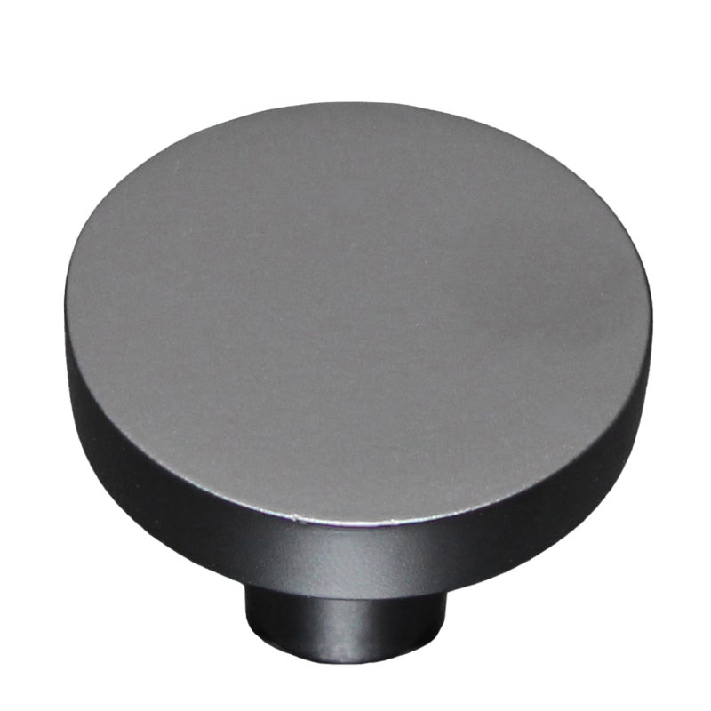 Venice 1 1/2" dia Round Knob, Matte Black