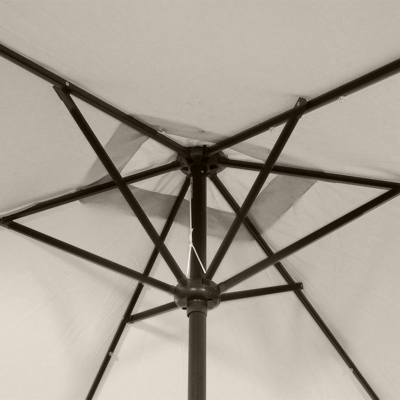 Parasol de marché inclinable avec manivelle 116,1 po Shaneaka, Beige