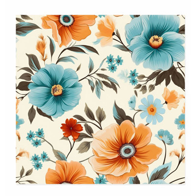Motif floral rétro sans cadre