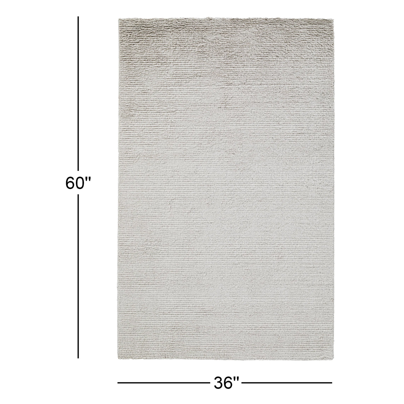 Danberry Light Gray Hand-Tufted Rug, Rectangle 3' x 5'