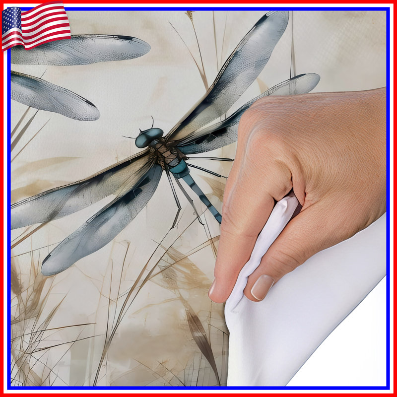 Botanical Nature Dragonfly Bedding, Queen Duvet Cover