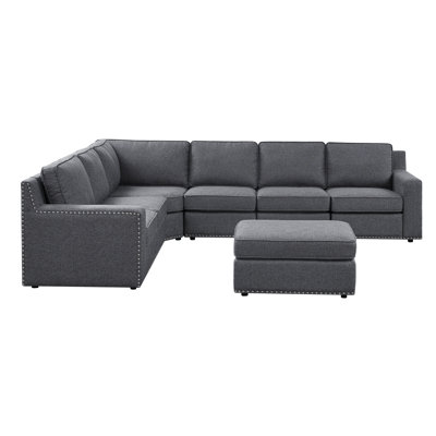 Ruriko 7 - Piece Upholstered Sectional by Winston Porter