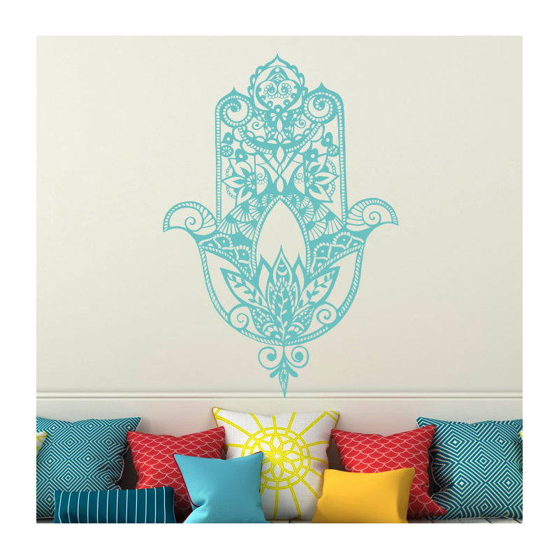 Décalcomanie murale main fatima, Menthe, H 32 po x l 22 po