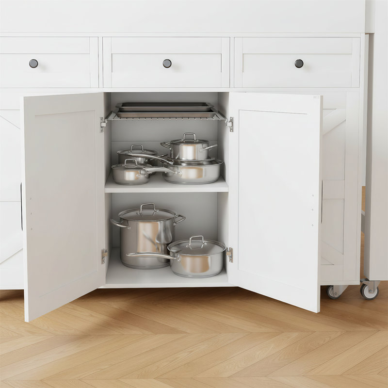 Îlot de cuisine avec table de salle à manger extensible, comptoir en marbre et chariot de rangement mobile avec prises de courant intégrées