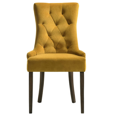2Pcs Yellow Dining Side Chairs - And Attractive Seating 2 Enhancing Style Of Room Decor