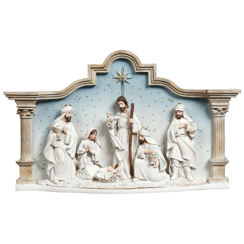 Crèche de Noël, petit - 15 X 8,5 pouces