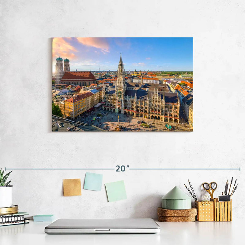 Munich Skyline, 8" H x 12" W