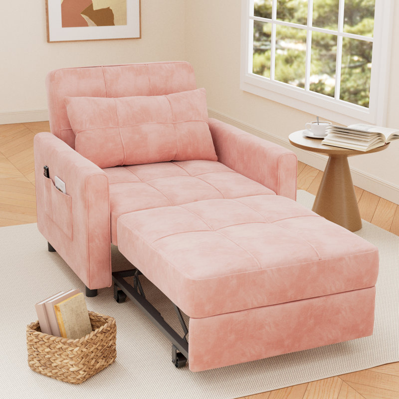 3-in-1 Adjustable Upholstered Sleeper Sofa Bed, Convertible Modern Foldable Lounge Chair, Single Bed Sofa, Holiday Gifts Modern Sofa Bed, Adjustable Sofa Chair For Living Room, Sofas For Living Room, Apartment, Small Space, Office
