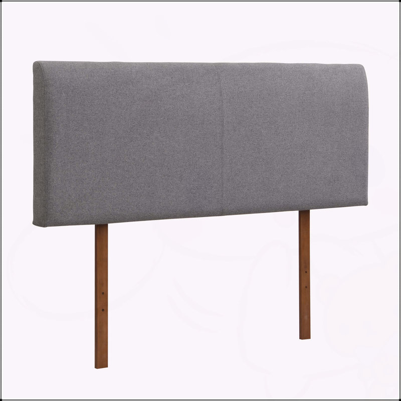 Tête de lit réglable en bambou, Gris, Grand