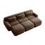 Canapé modulaire moelleux à 3 places chocolat, aucun assemblage requis-1965217733