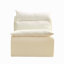 Méridienne à dossier simple avec dossier et canapé entièrement compressé Convient au salon, à la chambre à coucher, en polyester et en blanc-1917081633