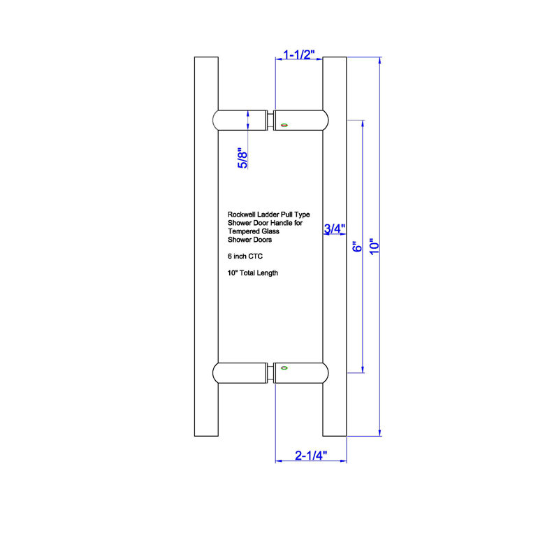 Ladder Pull Plate, Brushed Nickel, 10" H x  4.6" W x 0.75" D