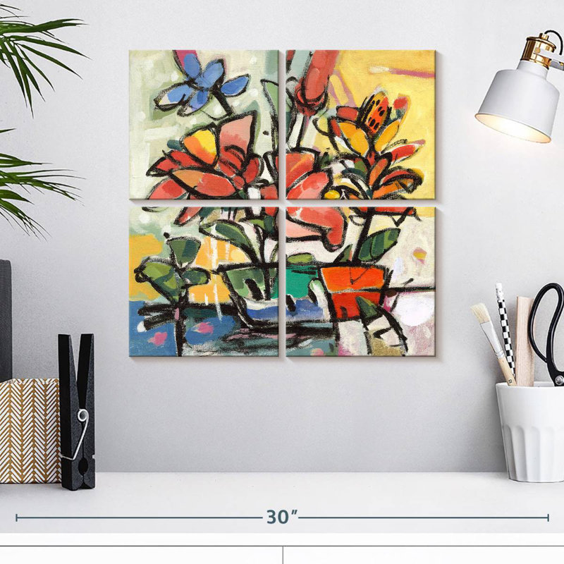 Southern Florals II, H 18 po x l 18 po