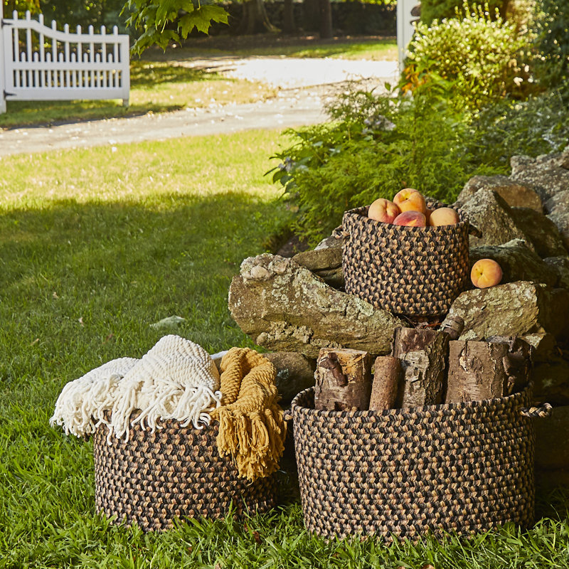Panier en tissu Bar Harbor, H 8 po x l 10 po x P 10 po, 23 pintes, Gris foncé
