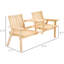 Banc avec ensemble de table Banc de patio, banc de jardin avec table du milieu et trou pour parasol