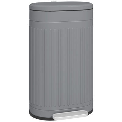 HOMCOM Pedal Bin Fingerprint Proof Soft-close Lid