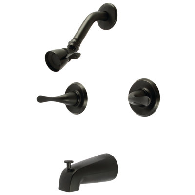 Kingston Brass Yosemite Double-Handle Tub and Shower Faucet
