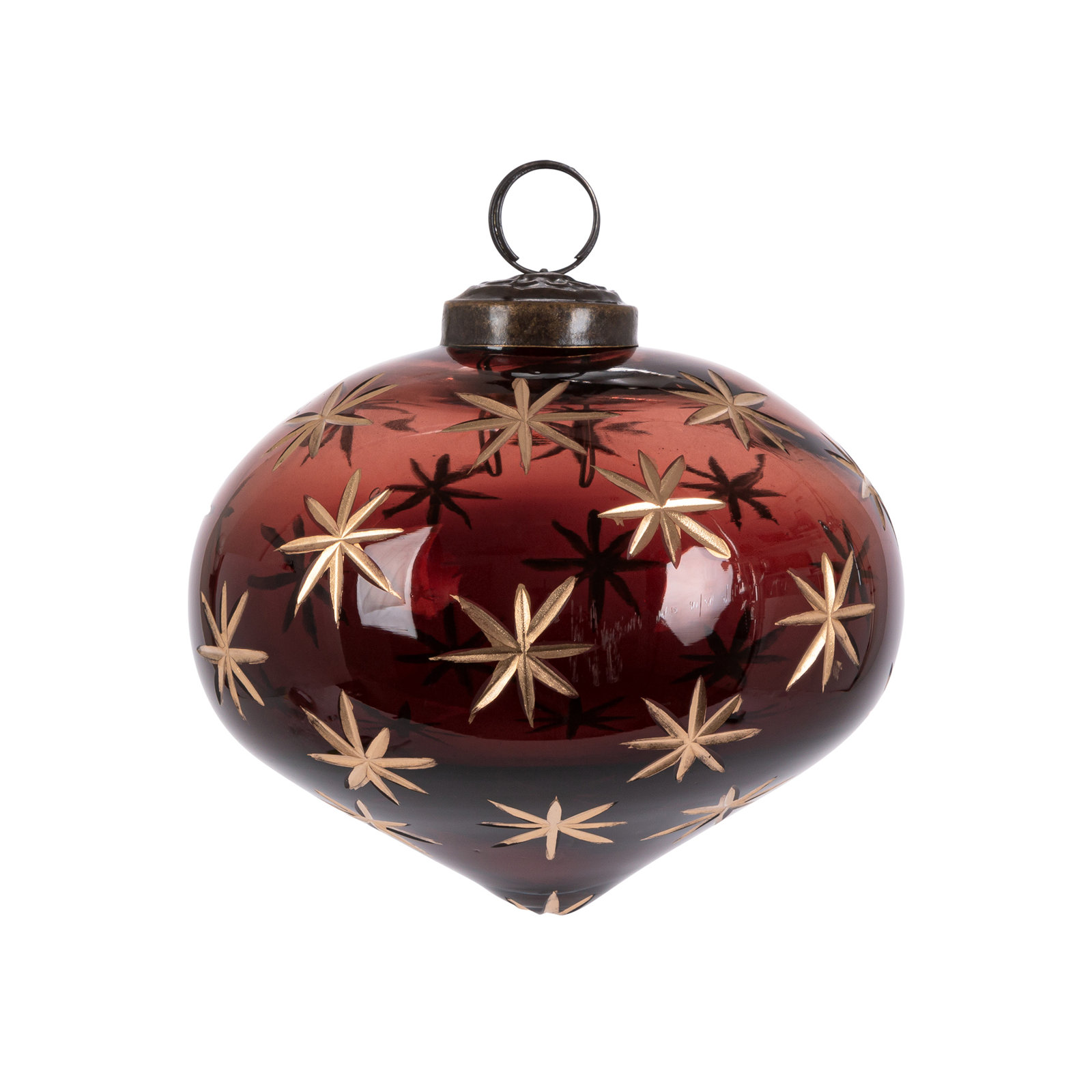 Cocoa Etched Ornament, Set of 2