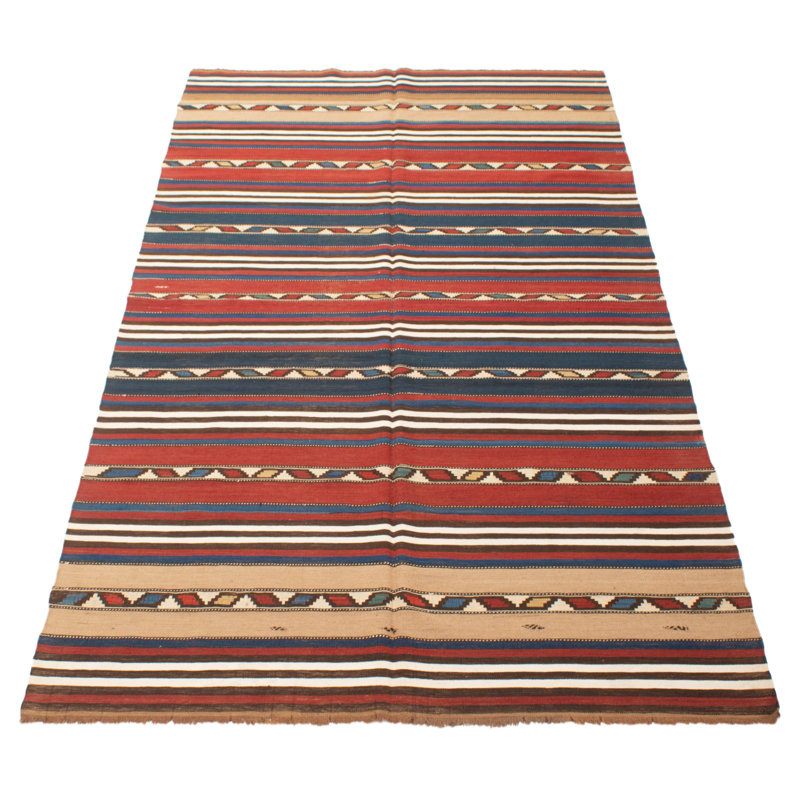 Boho Kilim rouge 4 pi 10 po x 9 pi 5 po