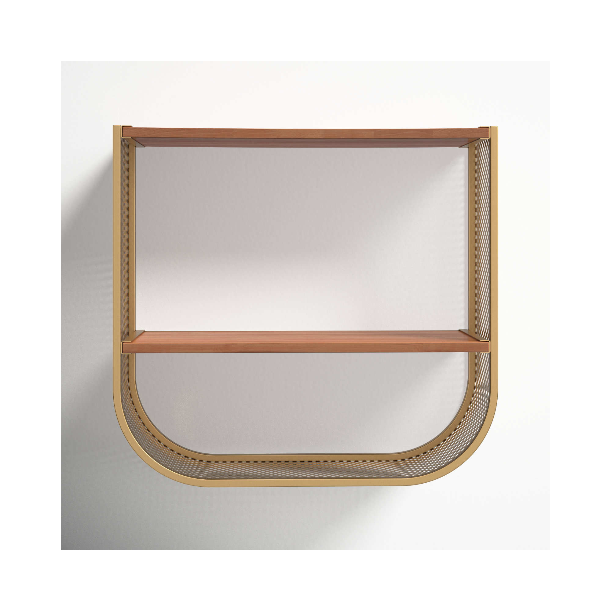 2 Piece Metal Tiered Wall Shelf