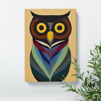 XC1022-368X Abstract Owl In Colour No.1 - Print on Canvas