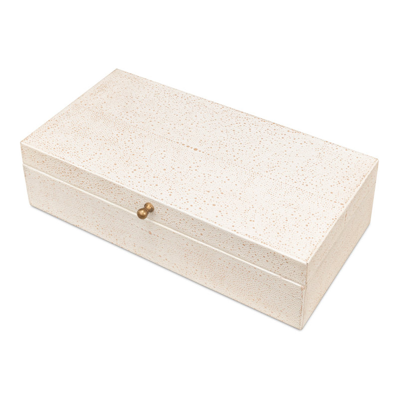 Gatsburg Handmade Decorative Box, White