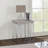 Chic Square End Table with Sturdy Metal Sled Base and Natural Oak Top