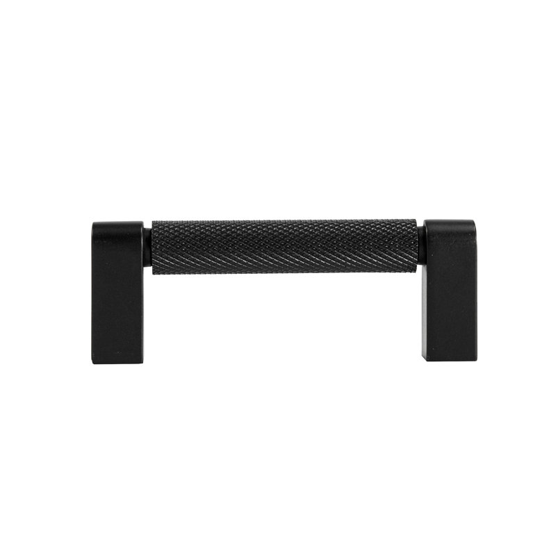 Ensemble de 2 poignées moletées Zenith, Noir mat, 3"